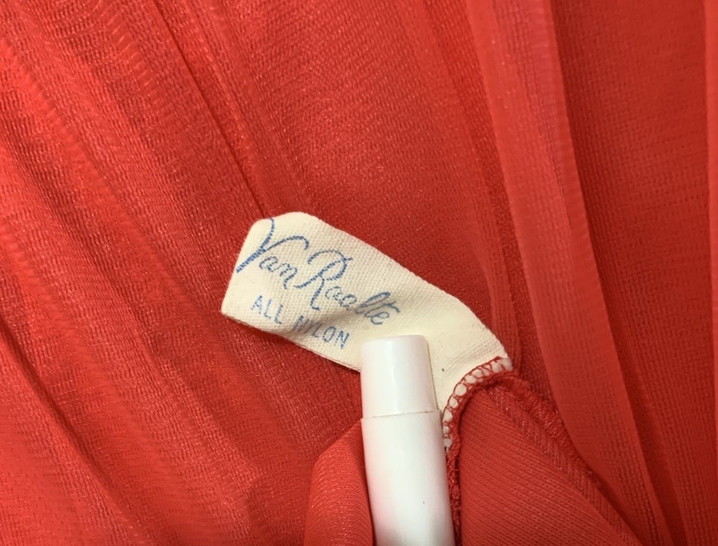 Vtg Van Raalte Pink Chiffon Babydoll Dress Castlecore Whimsy Dainty Nightgown Sm