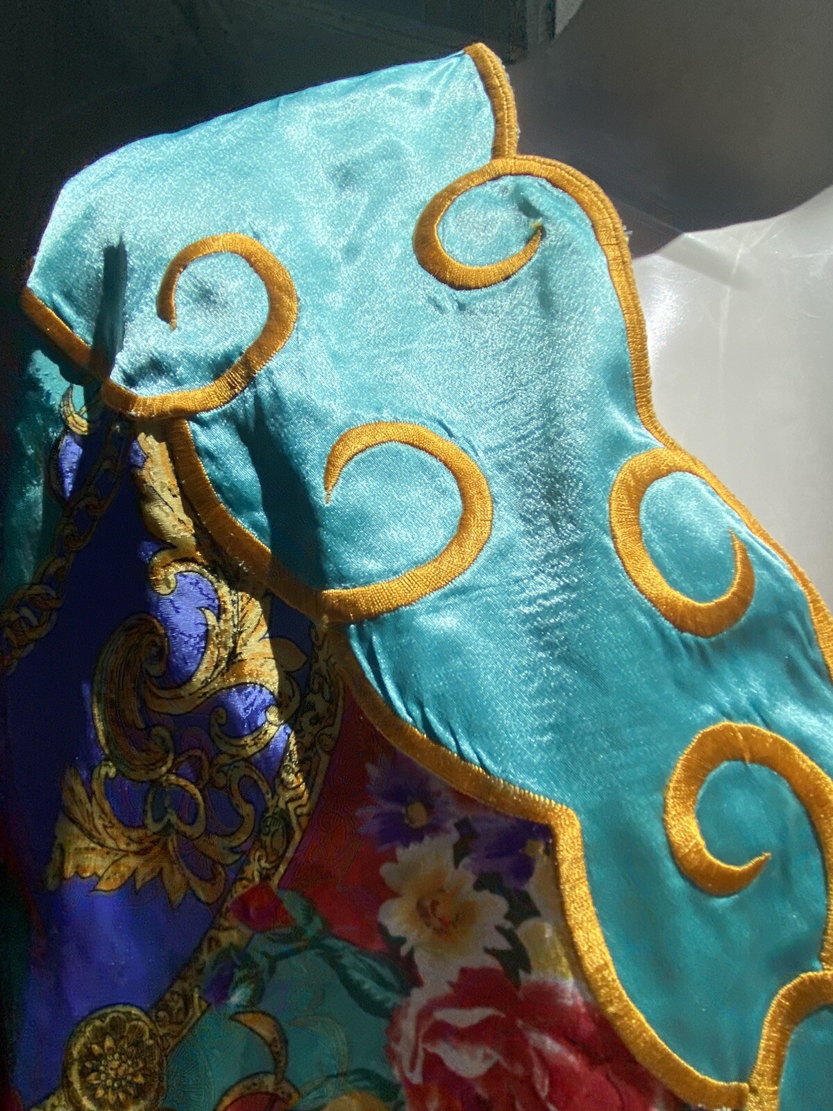 Georgette Trabolsi House Lounge Dress Gown Vtg 80s 90s Womens Small