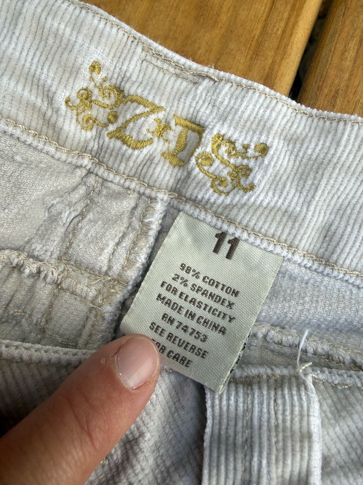 Vintage Y2K Zanadi Low Rise Corduroy Wide Leg Gaucho Capris Size 11
