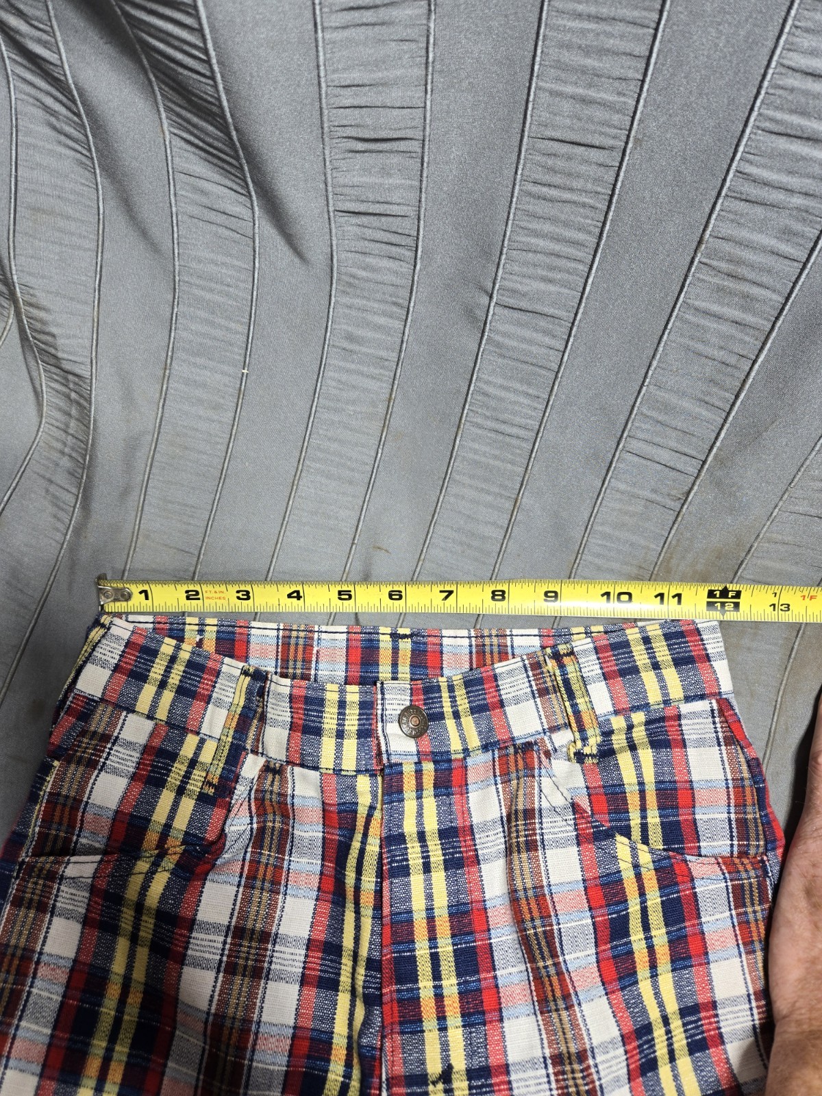 VTG 70’s Levi’s Boys Sta-Prest Plaid Flare Slacks Reg 12 Made in USA