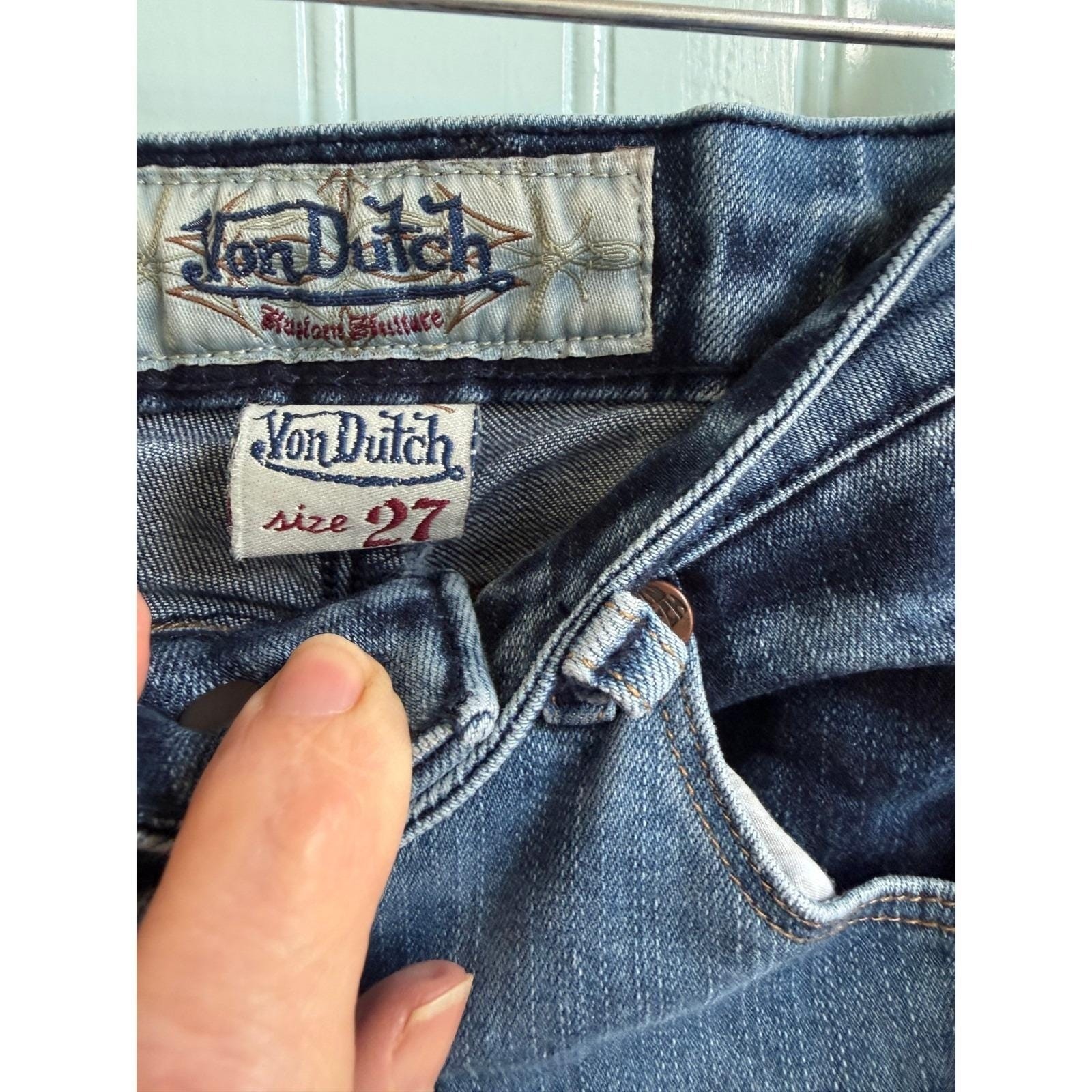 Iconic Vintage Von Dutch Kustommade Originals capris Size 27 made USA grunge