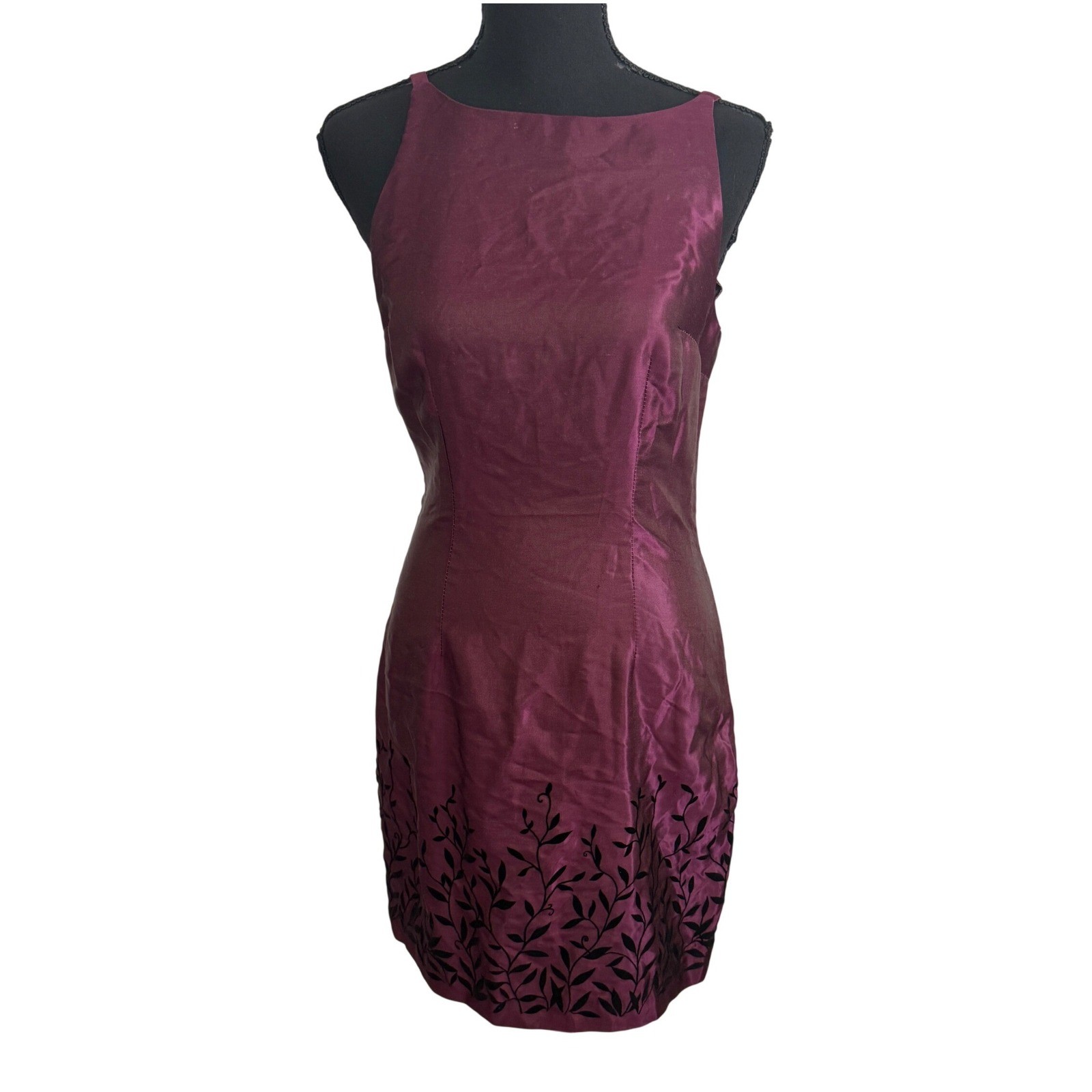 Vintage Maurices Whimsigoth Iridescent Flocked Velvet Mini Dress Size 6 Goth 90s