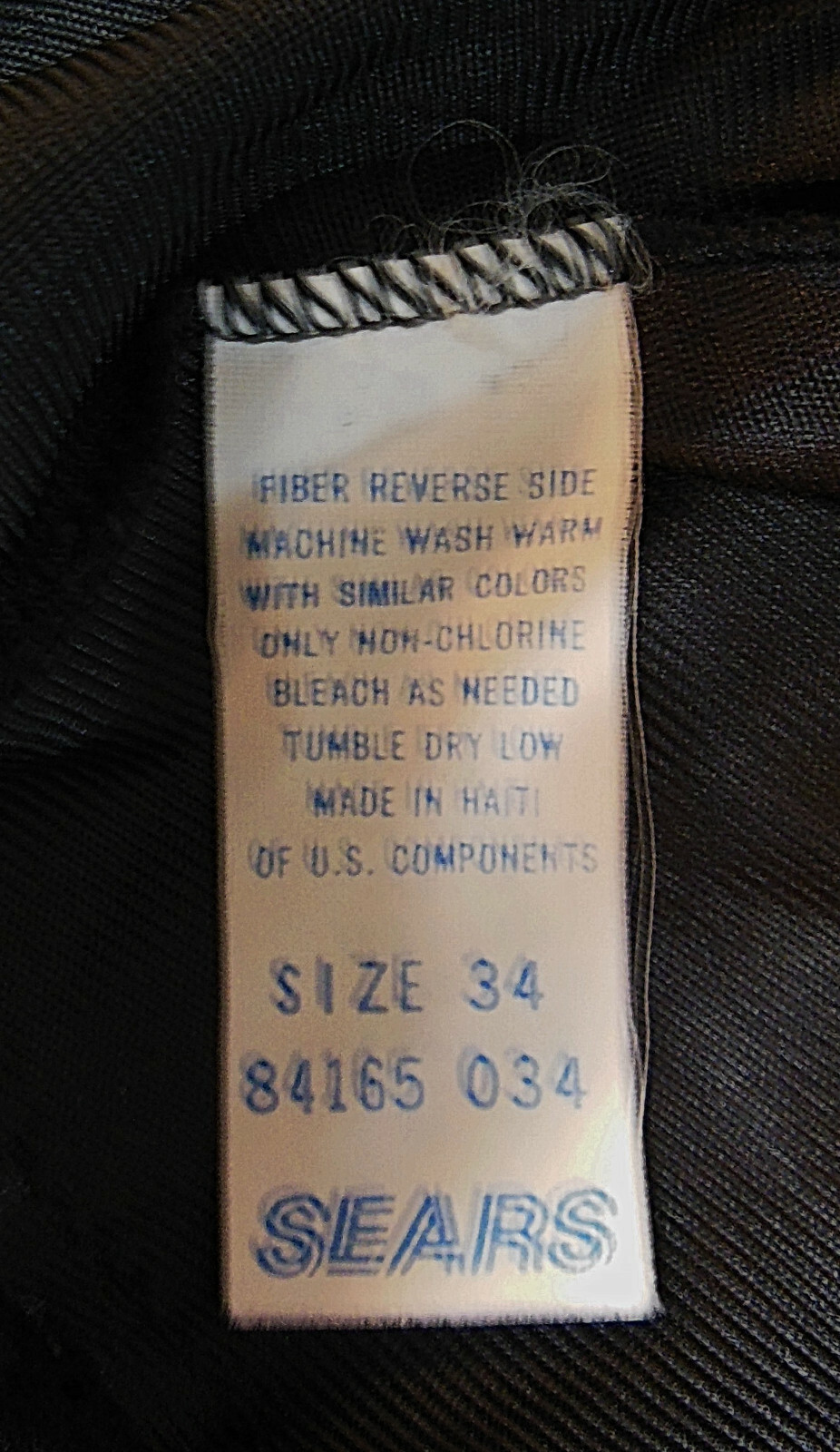 GORGEOUS SEARS BLACK SATINY SLIPPERY NYLON LACY SNIP-IT HEM FULL SLIP 34 EVC