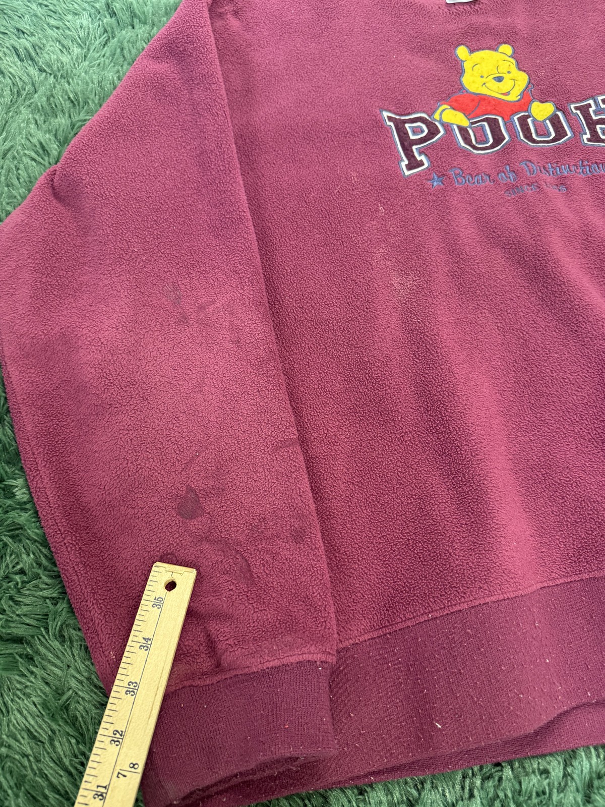 Vintage Disney Store Winnie the Pooh Bear of Distinction Fleece Sweatshirt 2XL