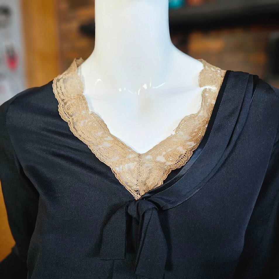 Vintage 20s Jean Patou Paris Art Deco Flapper Rhinestone Drop Waist Dress XS/S