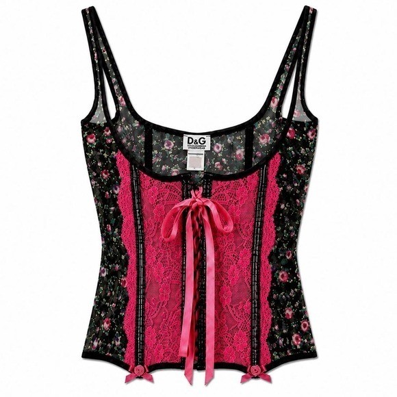 Dolce & Gabbana Vintage Lace Up Corset