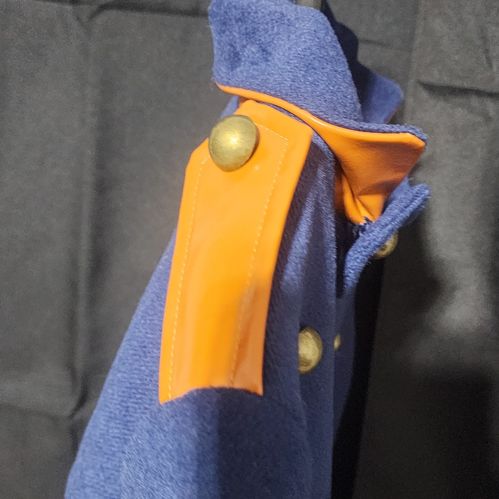 Navy Blue Vintage Style 1940s/50s Patchwork Military Button Coat NWT PLEASE READ