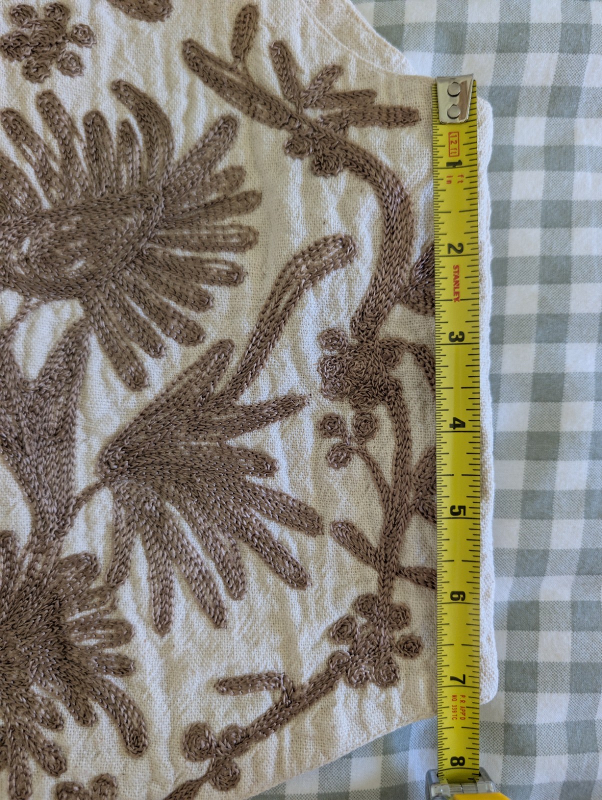 Vintage Speed Limit MPH Embroidered Cropped Vest | Boho Folk Cotton Size M