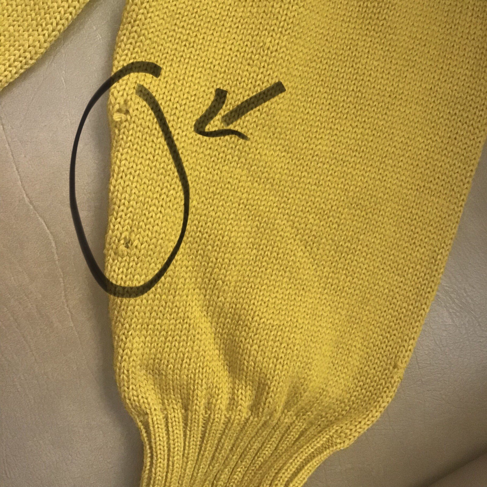 Vintage Letterman Sand-Knit Wool Varsity Sweater Mustard Yellow Size 42