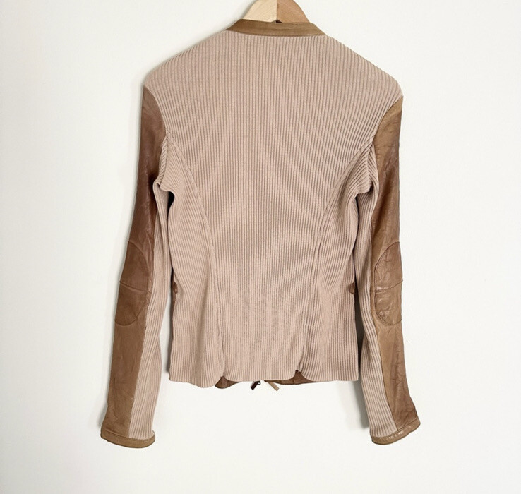 Vintage ROBERTO CAVALLI Lambskin Leather Jacket Y2K Cavalli Class Size 8