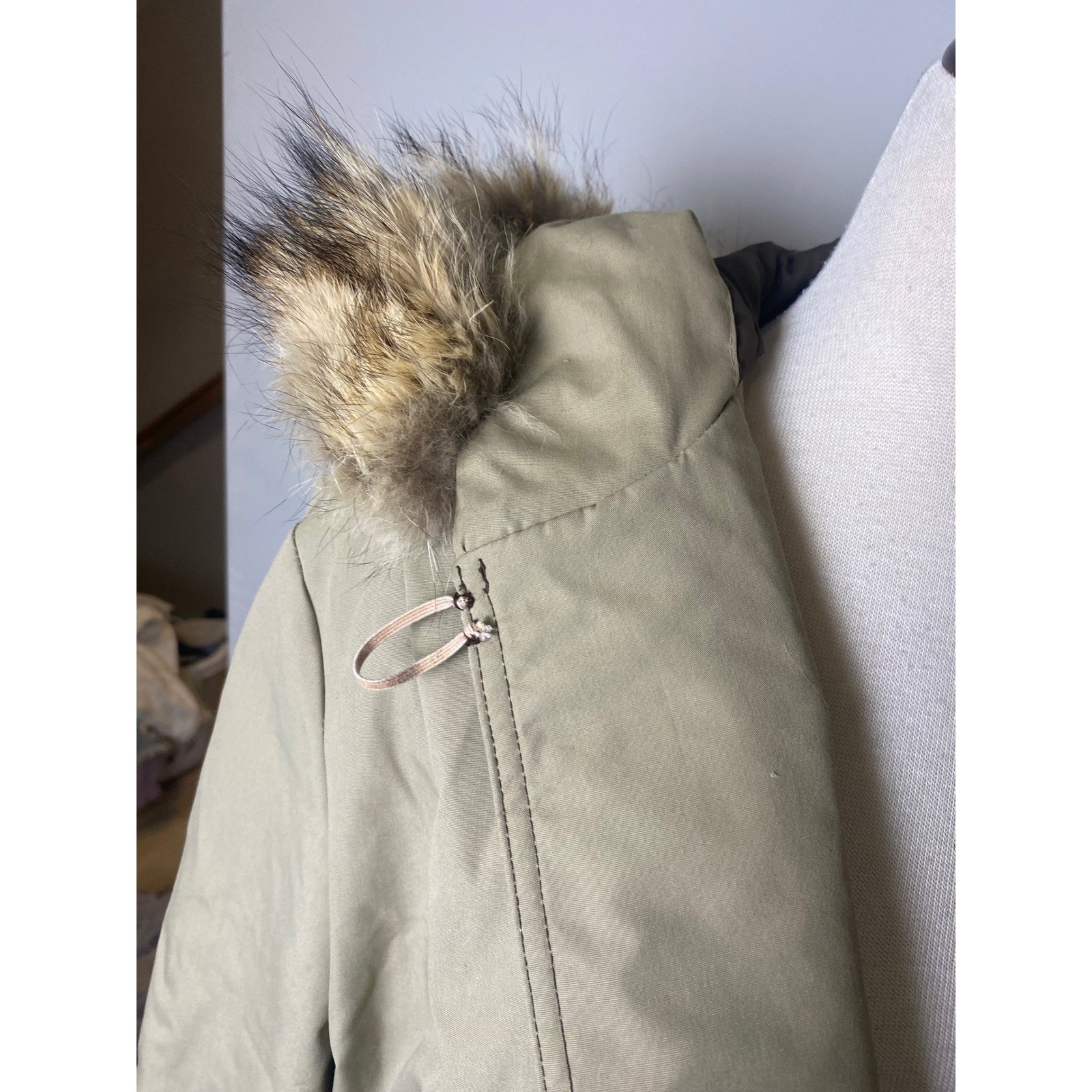 Vintage Eddie Bauer Expedition Outfitters Goose Down Down Parka Fur Trench Coat