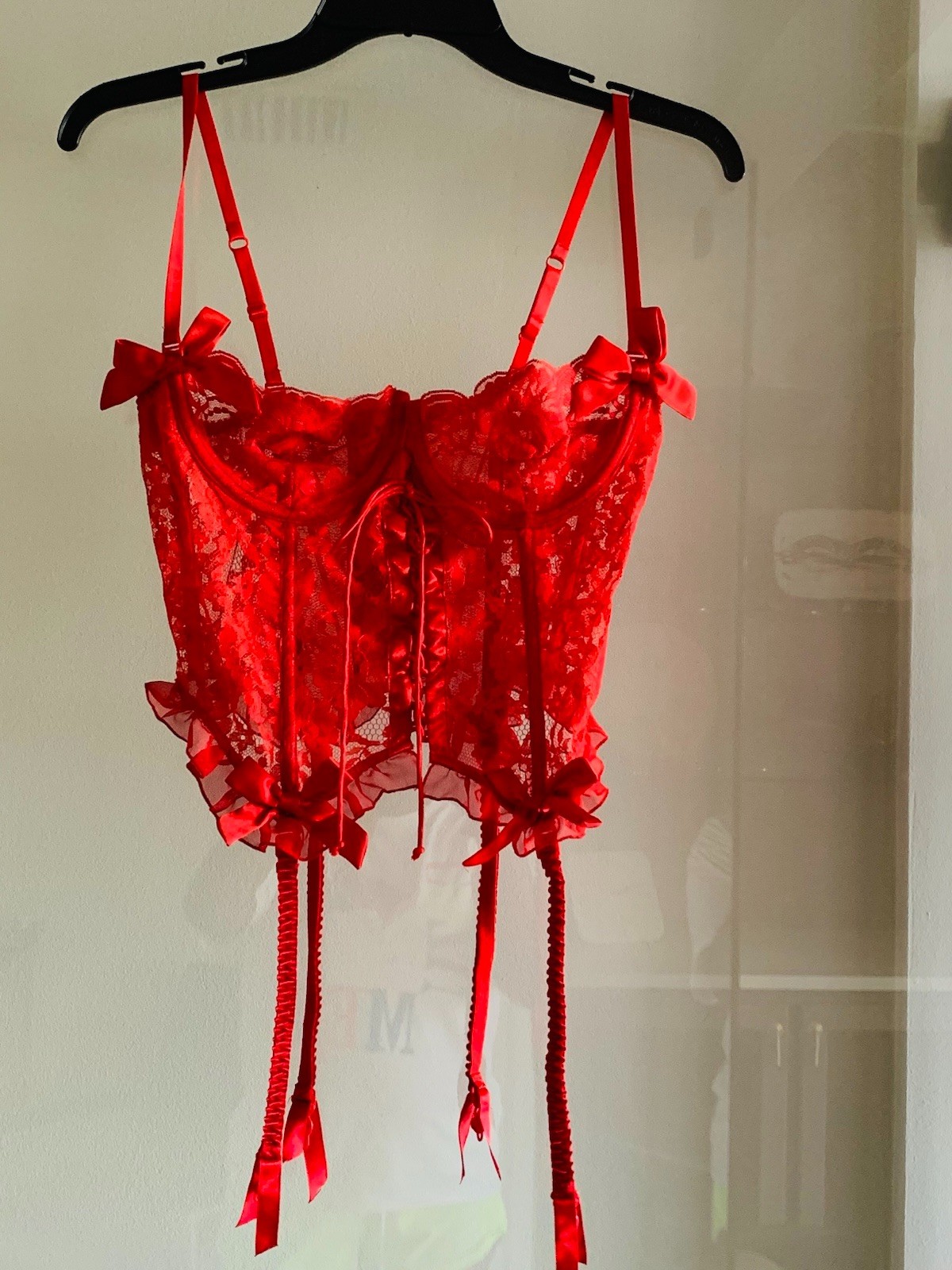 Vintage Y2K Victoria’s Secret Gold Label Red Sexy Bustier Corset Set 34B Small