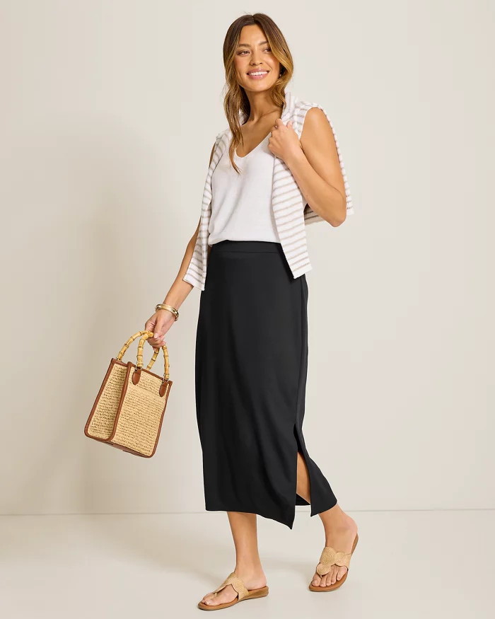 NWT tommy bahama Darcy Drapey Midi Skirt