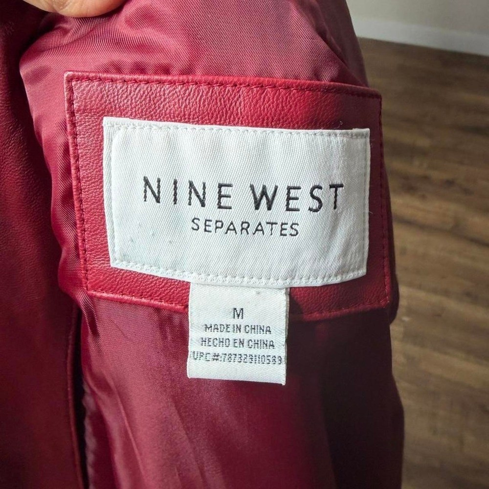 Vintage Red Genuine 100% Leather Zip Jacket Women’s Fitted Moto Classic Y2K