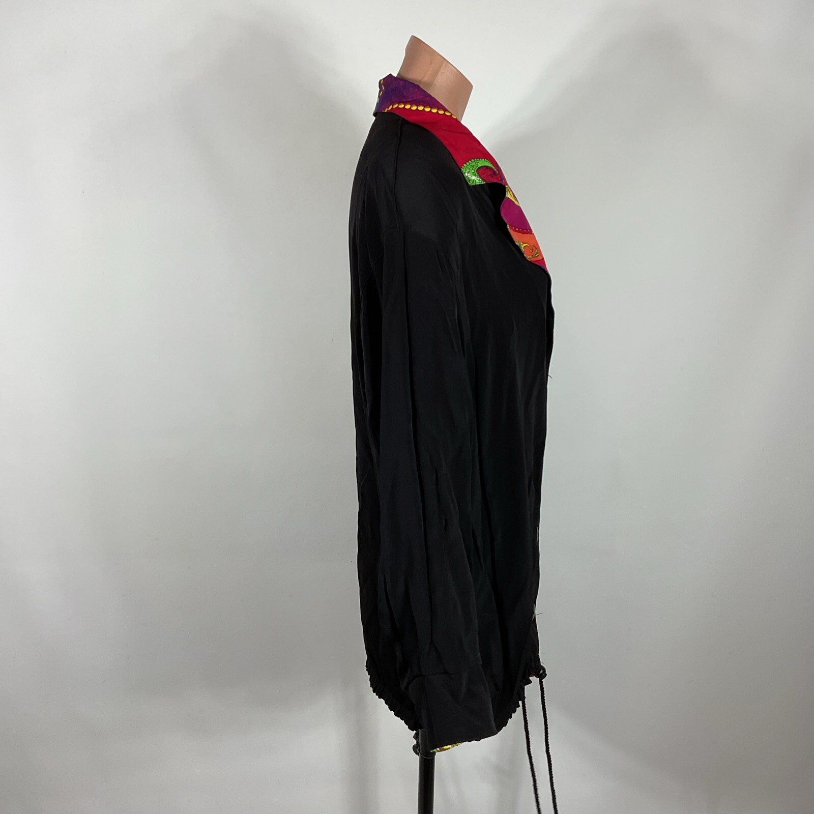 Vtg 80s Cassie Swinger NEOn Bright Reversible BOMBER JACKET Large CC Chains RARE