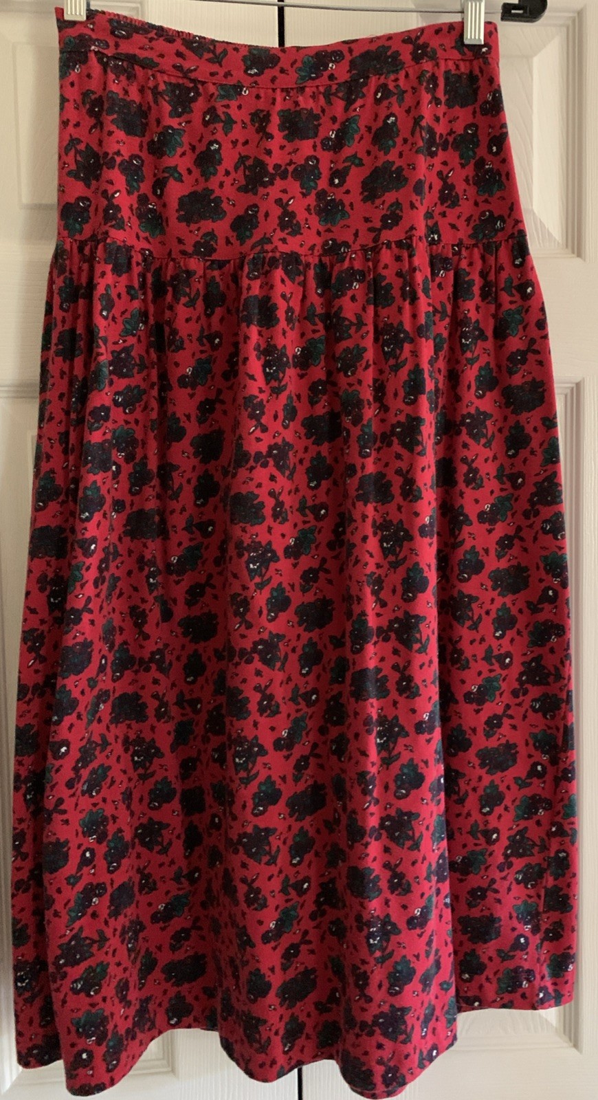 Birch Bros. The Eagle’s Eye S Vtg Elastic Waist Maxi Skirt AOP Flowers