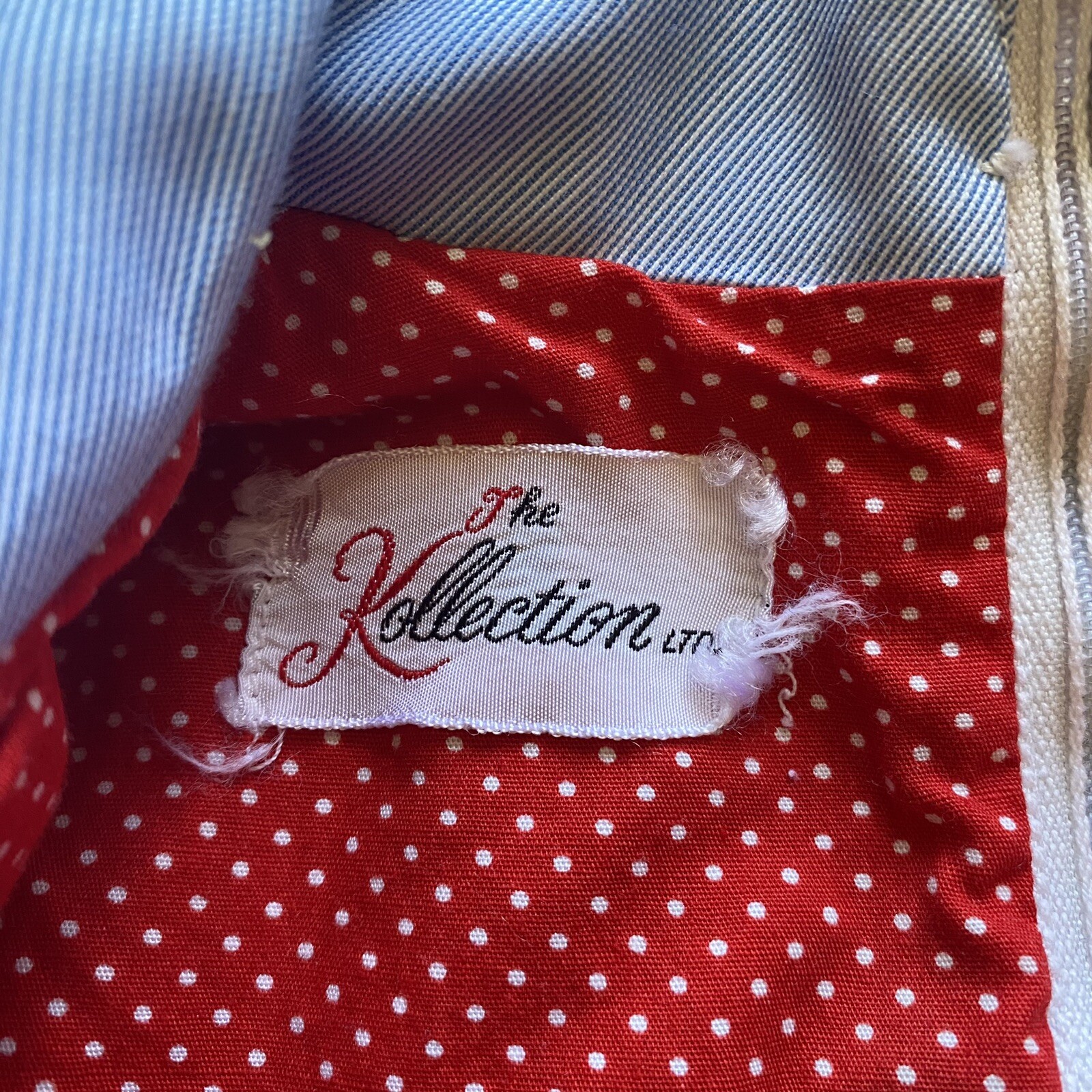 VTG 60’s The kollection collared Dress! Red, White And blue! Cotton Blend. USA.