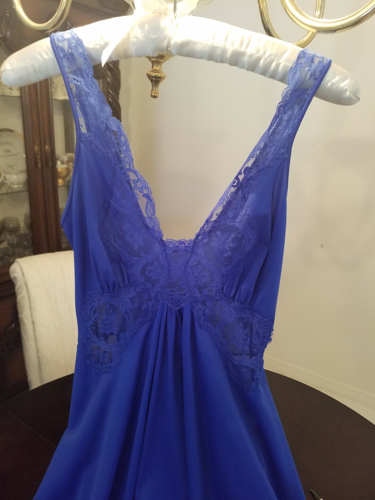NEW VINTAGE ROYAL BLUE OLGA SMALL P BUST 24″, WAIST 28″ LARGE SWING SKIRT