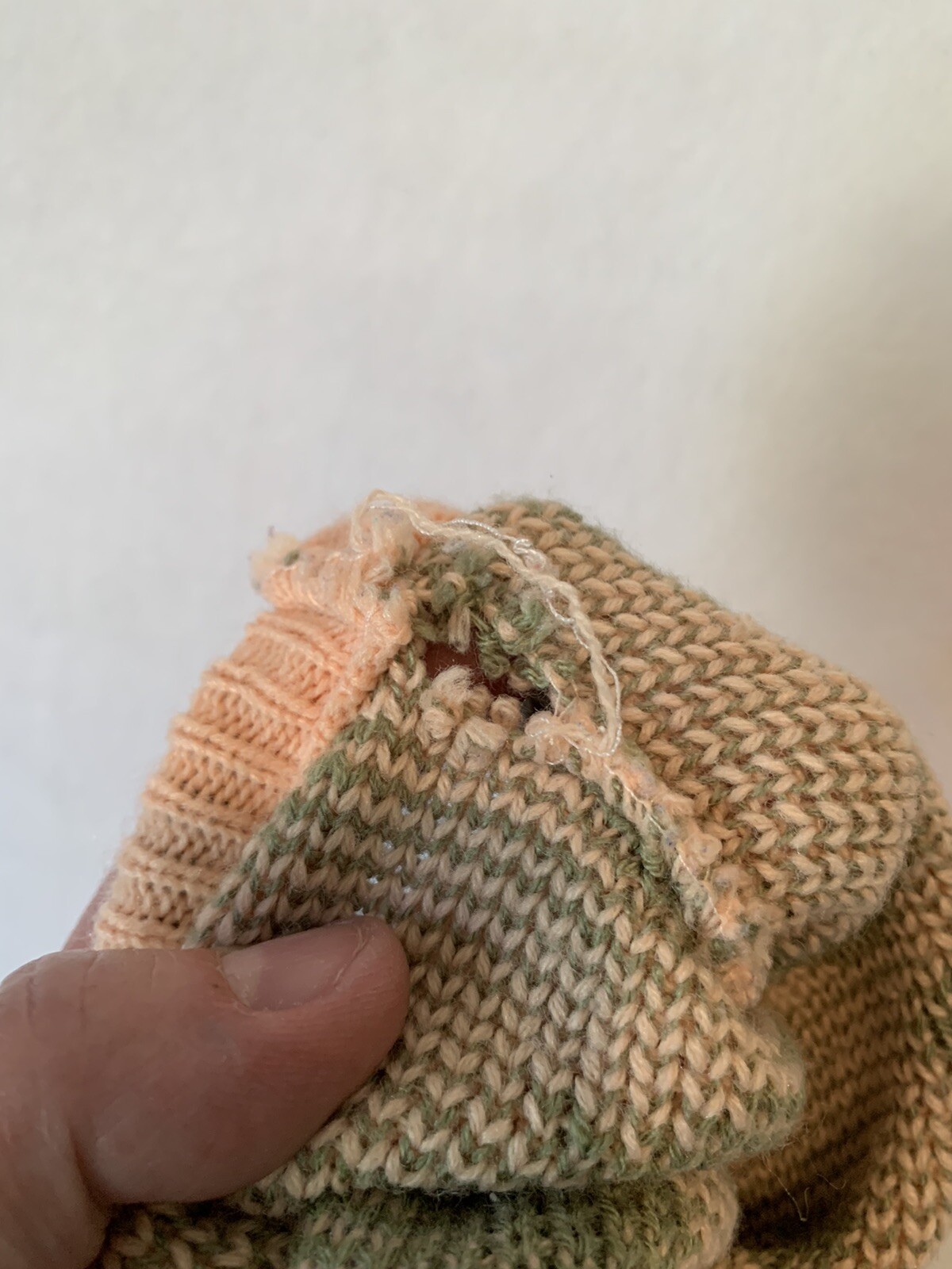 Vintage 80s Precious Knits Leopard Sweater Long Sleeve Pink Green Unmarked FLAW
