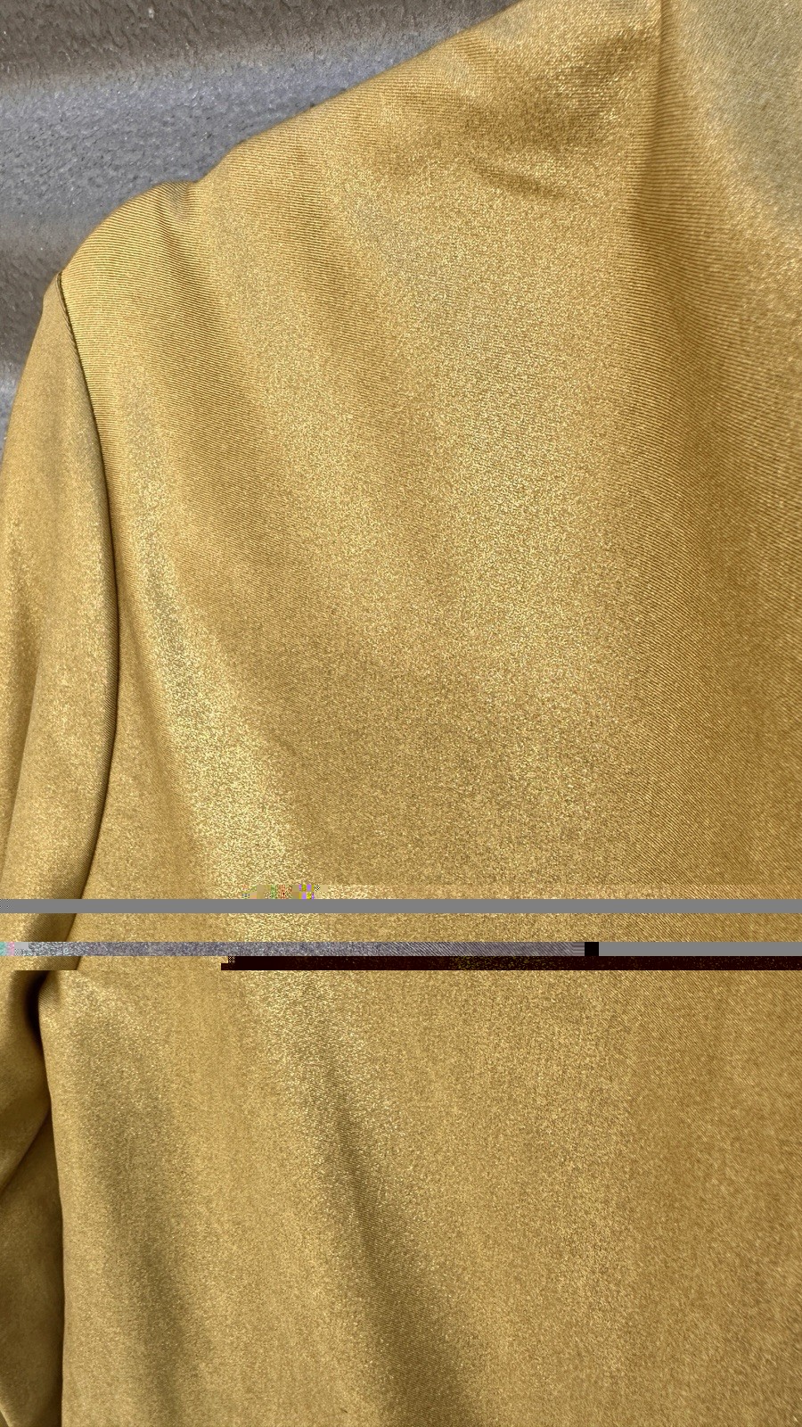 Medium 1990s Bodysuit Donna Karan Designer Long Sleeve Gold Sheen