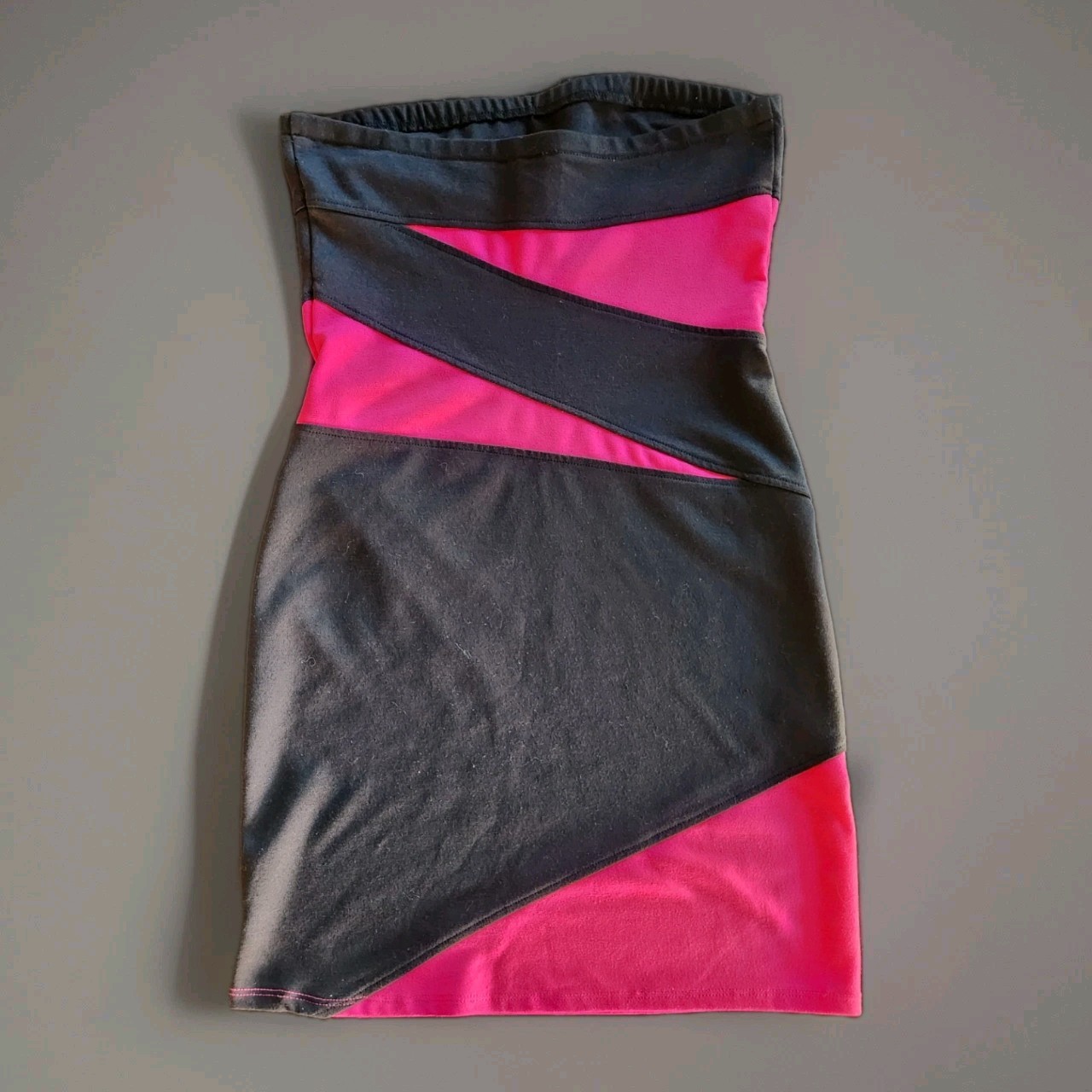 Vintage Y2K Jonathan Martin Strapless Dress Black/Pink Size S. Clubbing, Party.