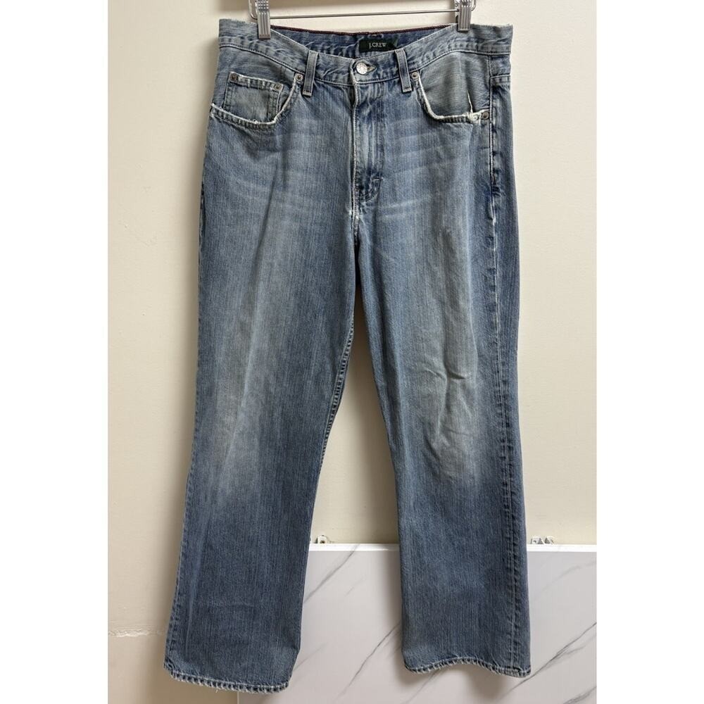 Vintage J.Crew Men’s Jeans 33×30 Made in USA | Straight Leg Distressed Denim