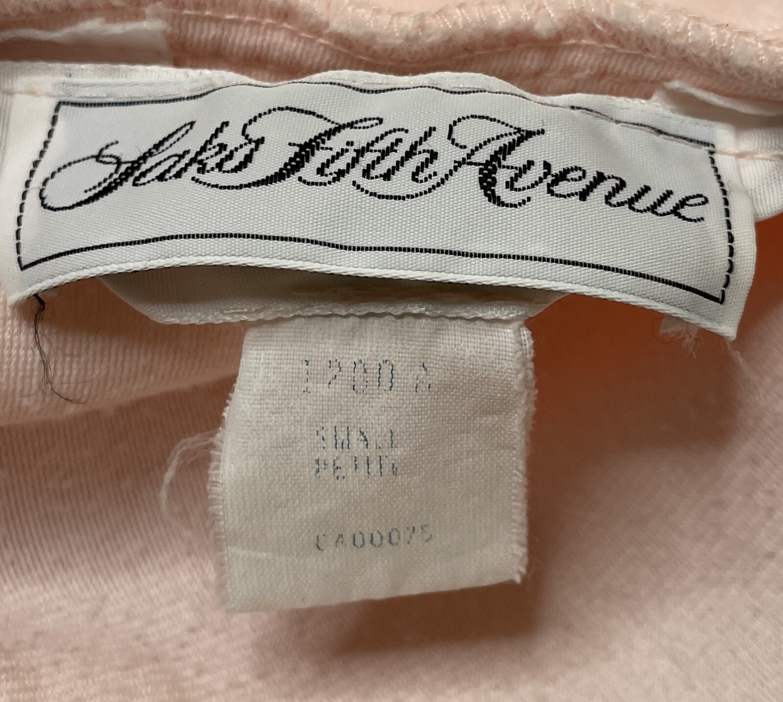 Vintage Saks Fifth Avenue Pink Velour Long Robe SP Petite Diamond Tea Gown Hole