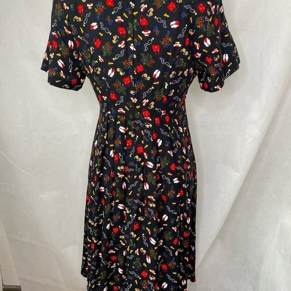 Vintage 80’s USA Paquette Too Byer California ladies dress black glam size 6
