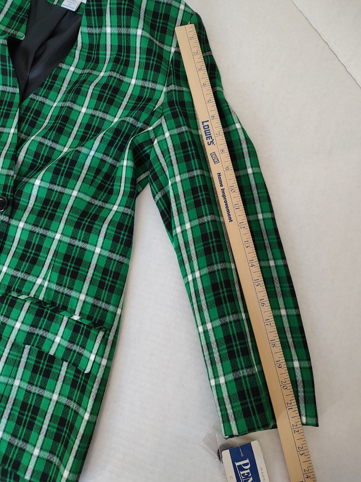 VGT 90’s Pendleton Classic Blazer Jacket Plaid Double Breasted Womens Sz 10 NOS