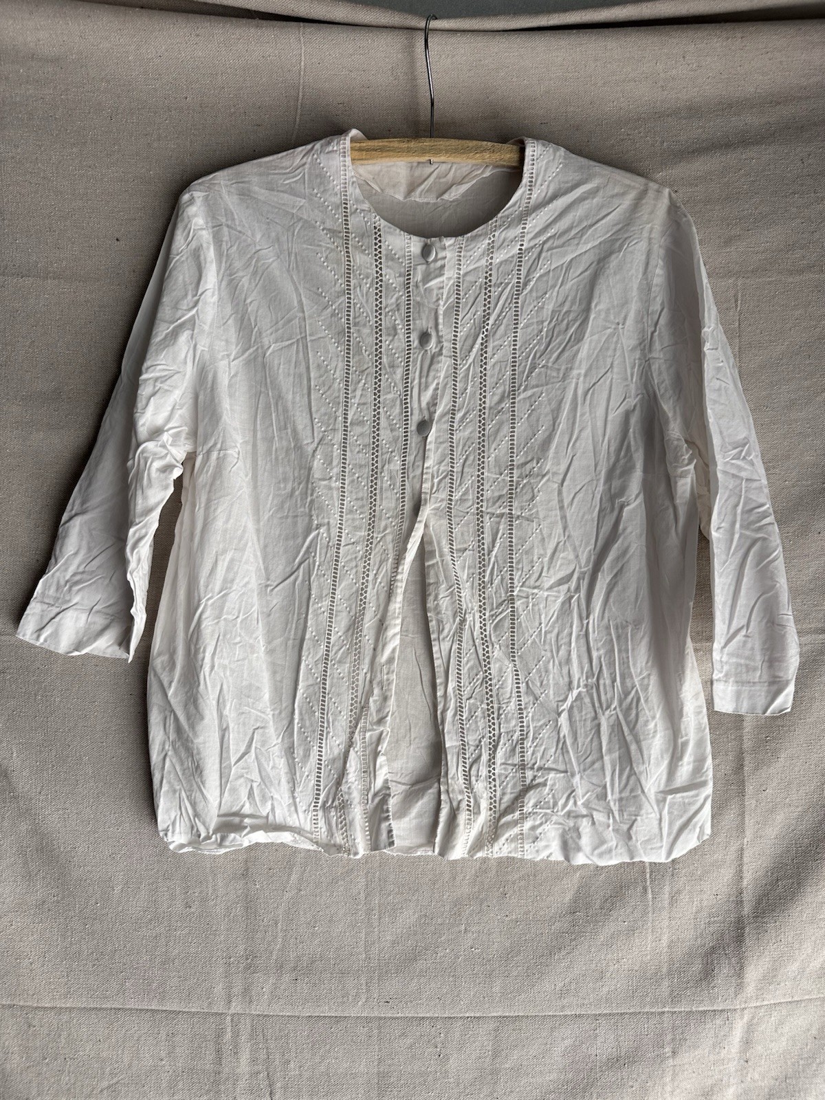 Resale Lot French Antique Dress Blouse Chemise 1900s White Cotton Womens S M L