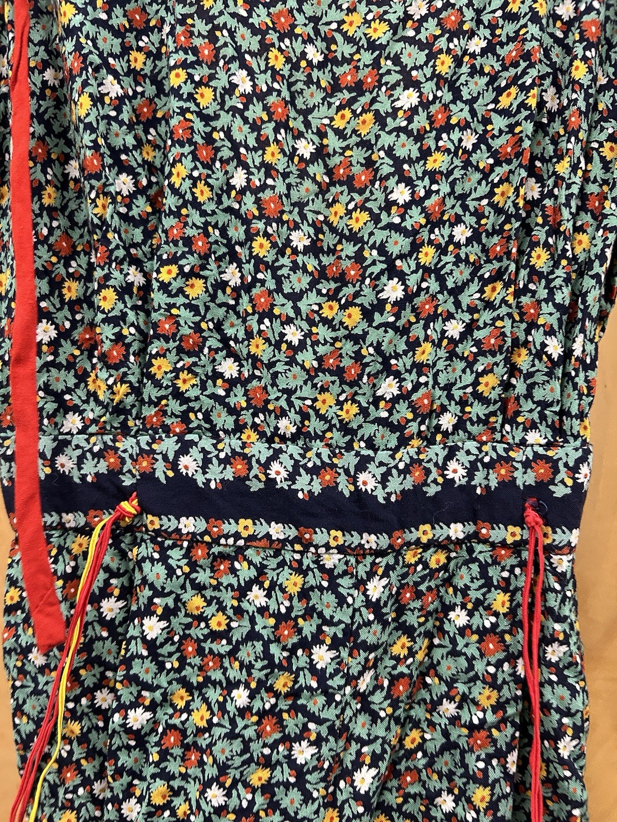 Vintage I.MAGNIN 1960s/1970s Floral Beaded Wide Leg Jumpsuit Hippie Disco