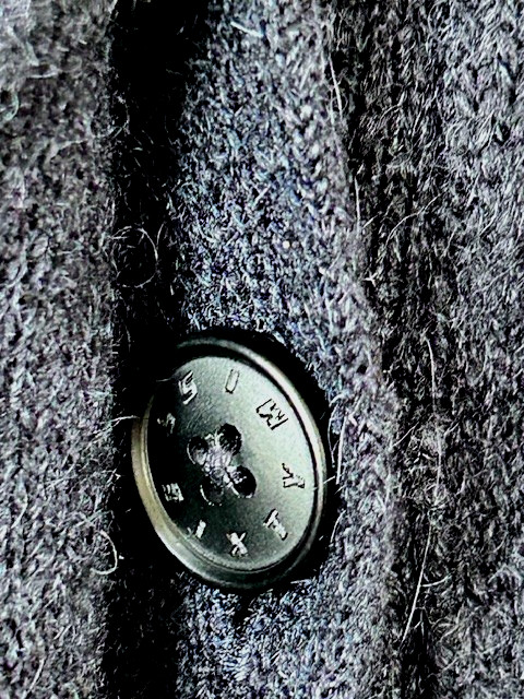 Miss Sixty Cardi Sweater Vtg SM Coat Wool Mohair Blue Embroidery Wings Applique