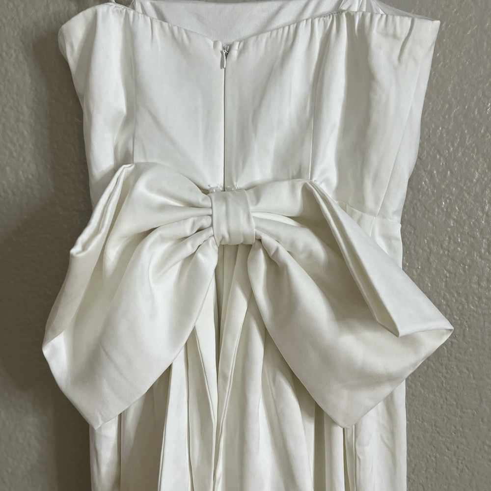 Lulus Beloved Bliss Ivory Strapless Slim Leg Bow Jumpsuit