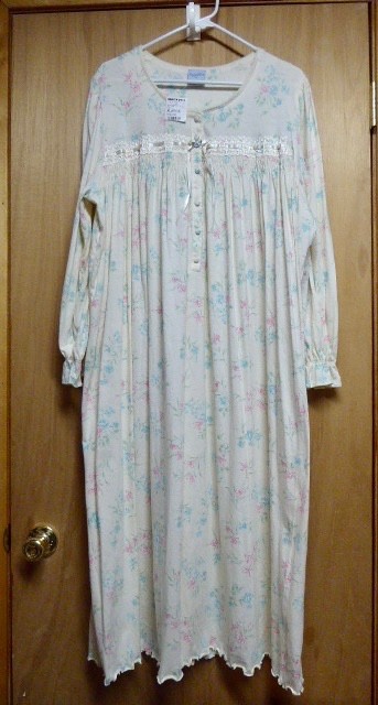 VTG NWT Cottage Core Nightgown Yellow Floral Lace Bow Long Women’s Sz 1X Prairie