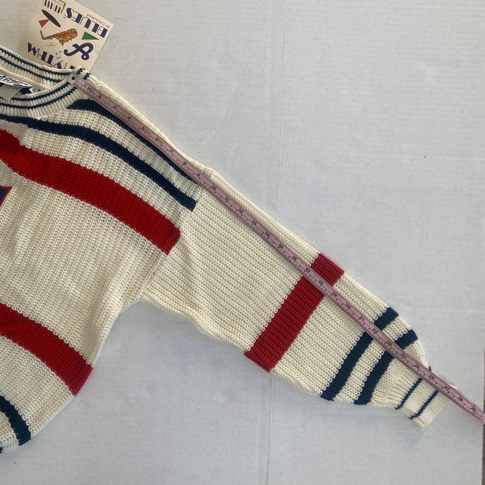 NWT Vintage 80s Rhythm & Blues by Catalina Womens Novelty Music Band Sweater XL