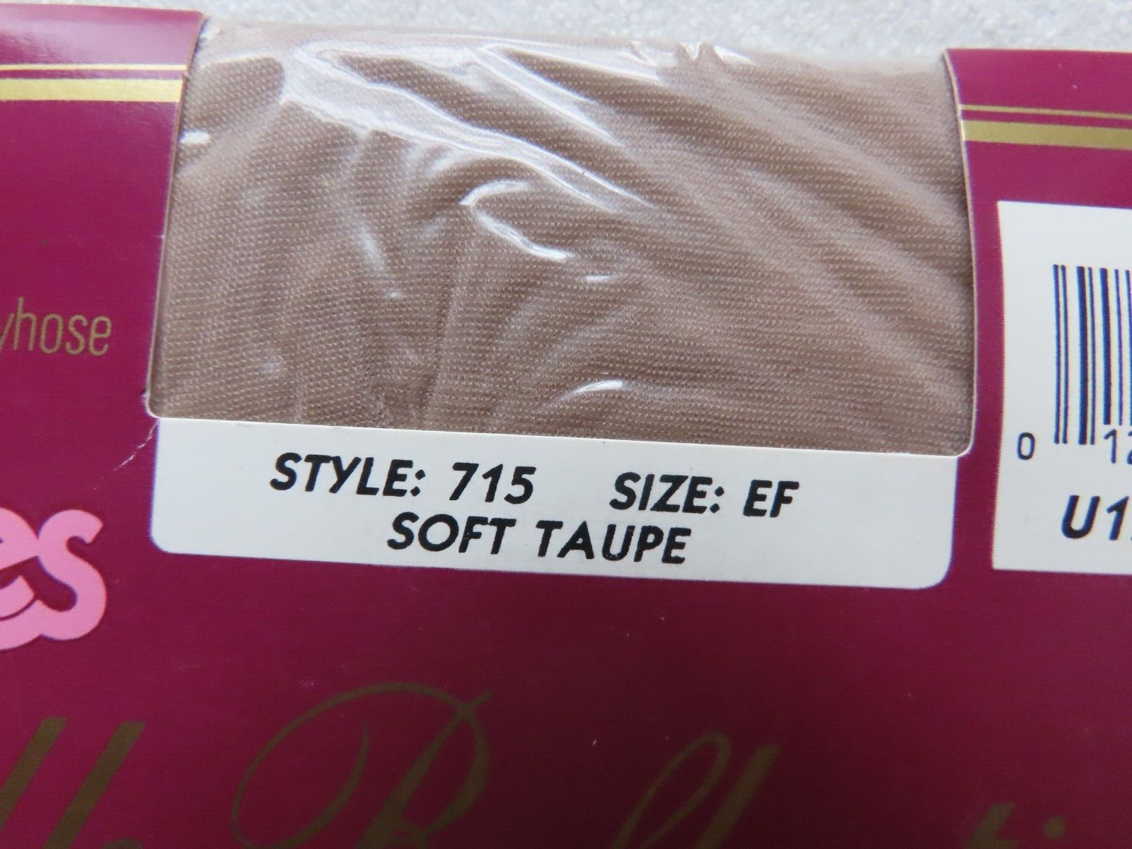 Hanes Silk Reflections Taupe Sheer Sandalfoot Pantyhose Vintage 1989 NOS EF