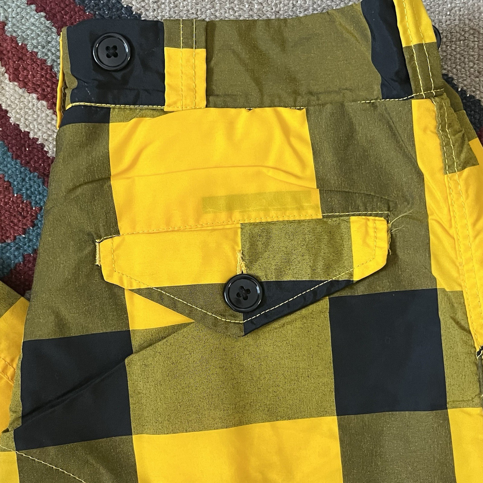 Vintage 50s JC Higgins Snow Winter Ski Pants Women’s 27×32 Yellow/Black Plaid
