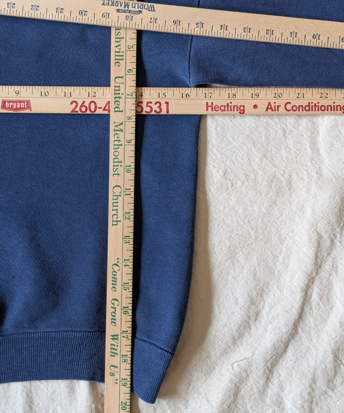 Norwich Vintage 60s Navy Blue All Cotton Classic Sweat Shirt Youth LG Women XXS
