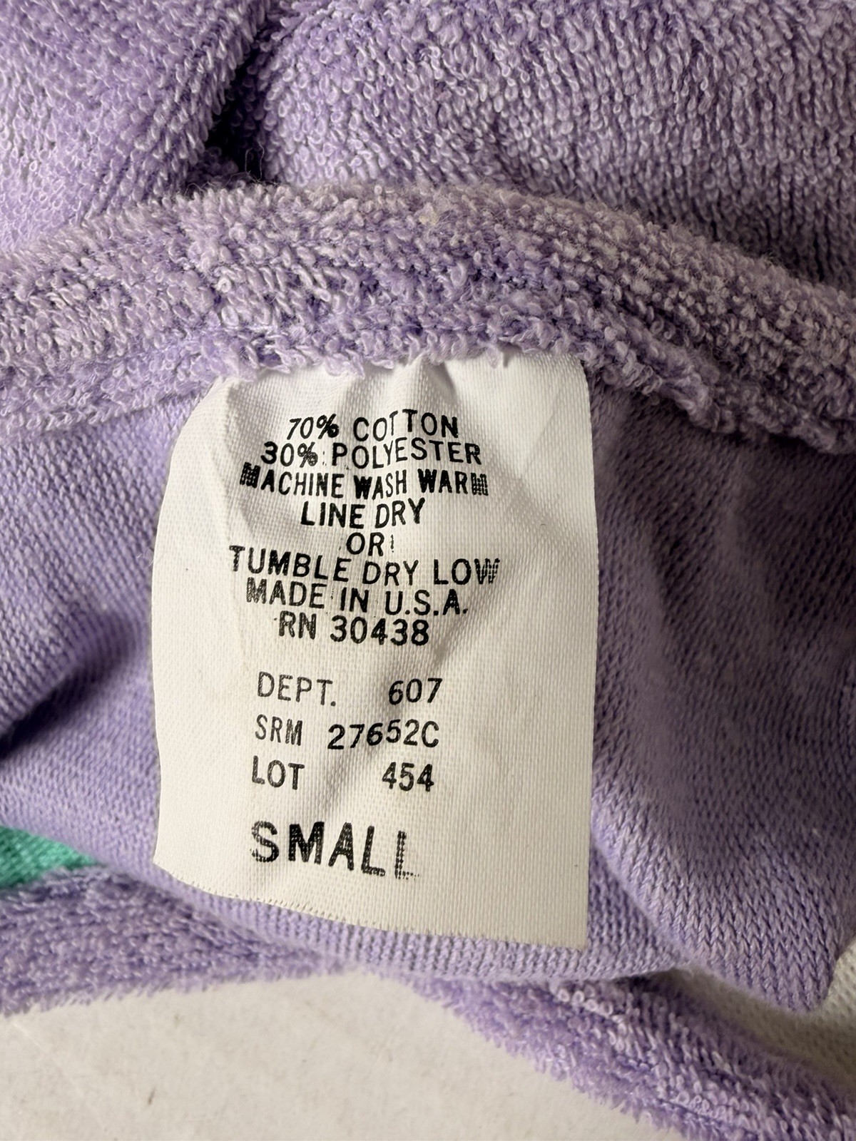 Purple,teal&white 2 Piece Vtg Outfit Terrycloth Rare Shorts Women’s Small Rare