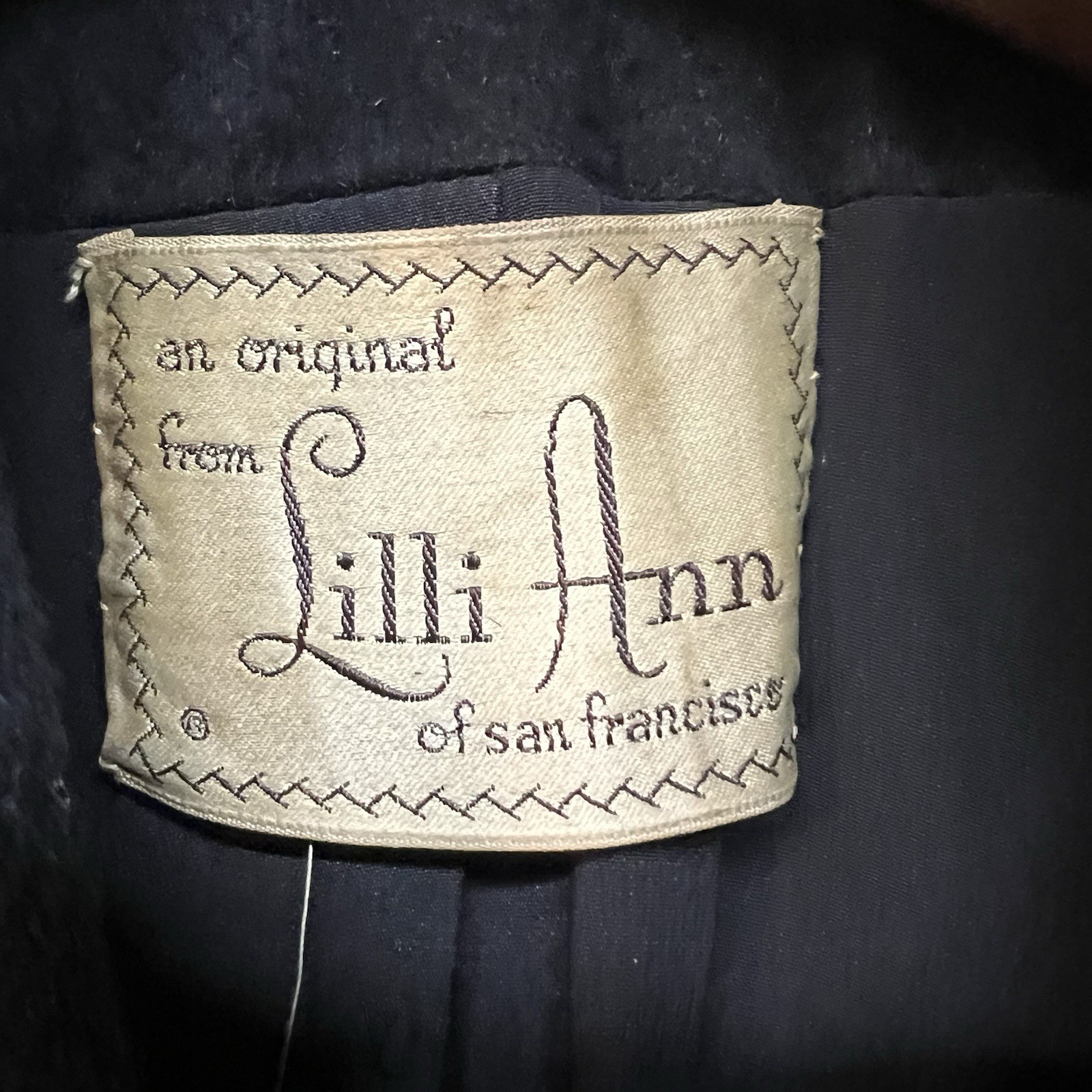 Lilli Ann San Francisco Mohair Wool Blend Blazer Coat Sz Small Hourglass VTG 40s