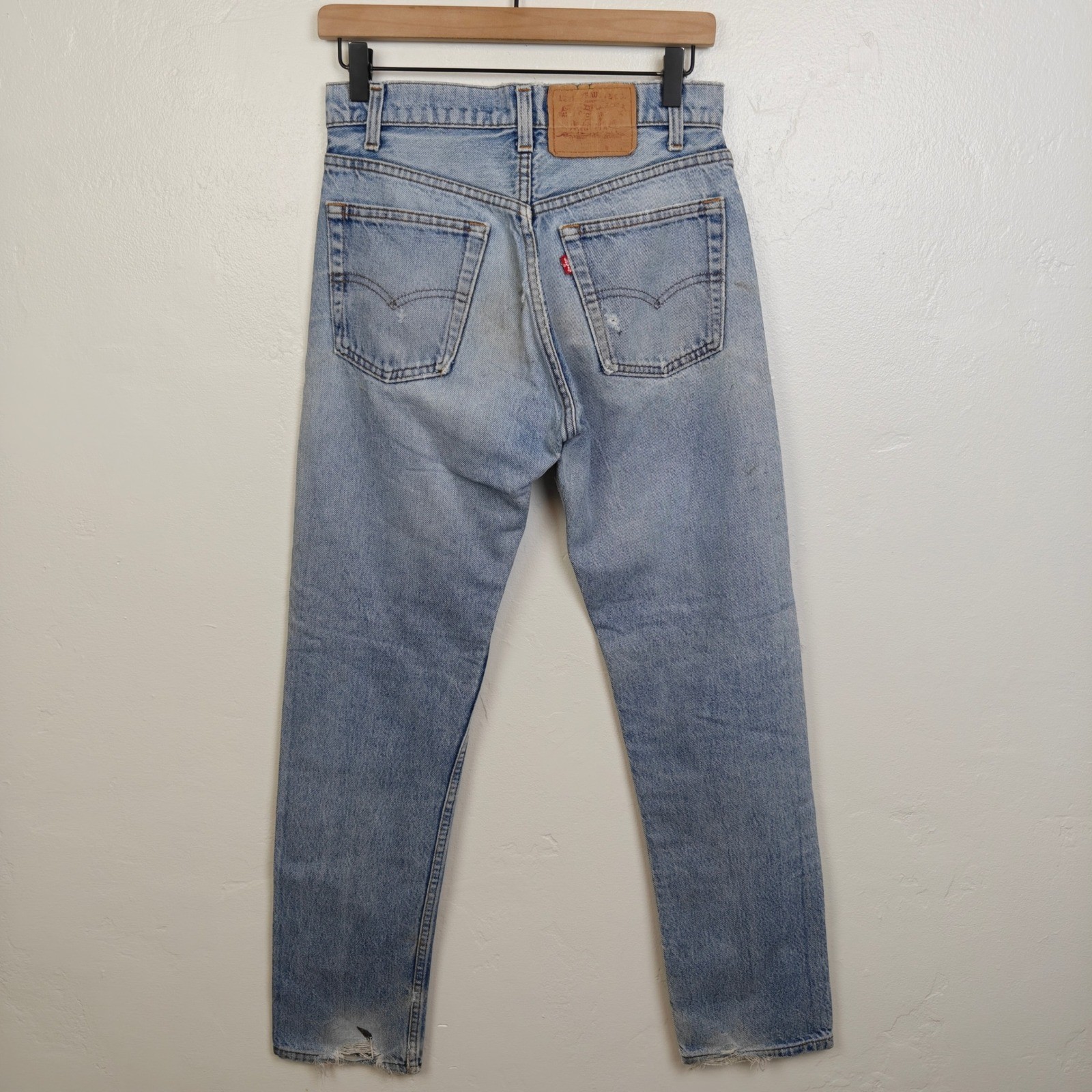 Vintage 90s Levi’s 505 Jeans Womens 26 Light Wash Distressed Grunge Aesthetic