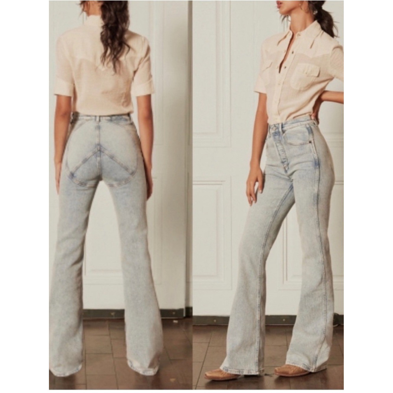 BOYISH The Ricky Peace Jeans in Flashback Wash NWT size 28 High Rise Flare