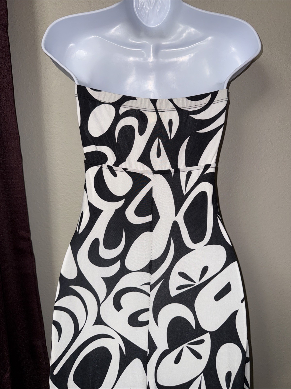 #873 Luly K Vintage Halter Maxi Dress Size Small