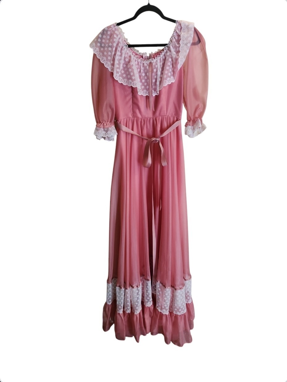 VINTAGE Fancy Frocks By Phyllis Gerrans Dress Size 7 RARE 1970s