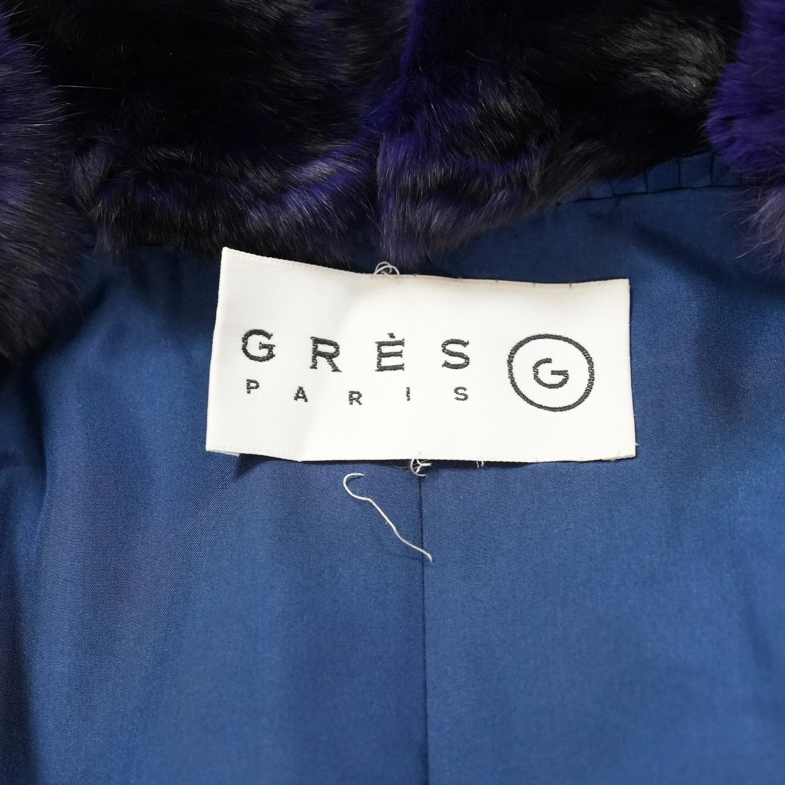 Shaved Mink Chinchilla Trim Fur Jacket Purple Dyed GRES Paris – Genuine Vinta…