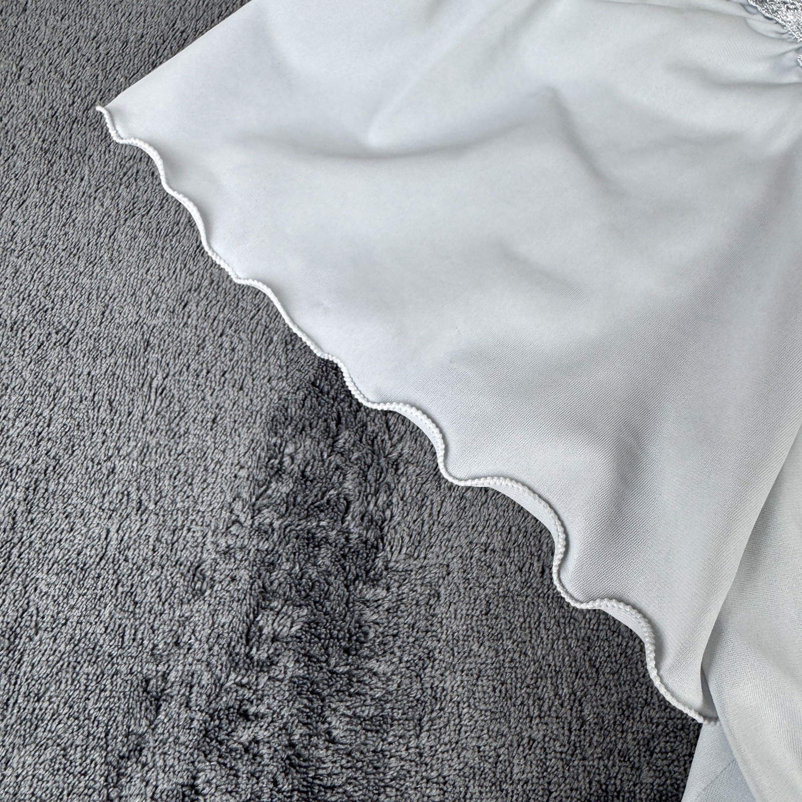 Shadowline Light Blue Midi Lace TrimNight Gown Size SMALL Vintage Feminine Nylon