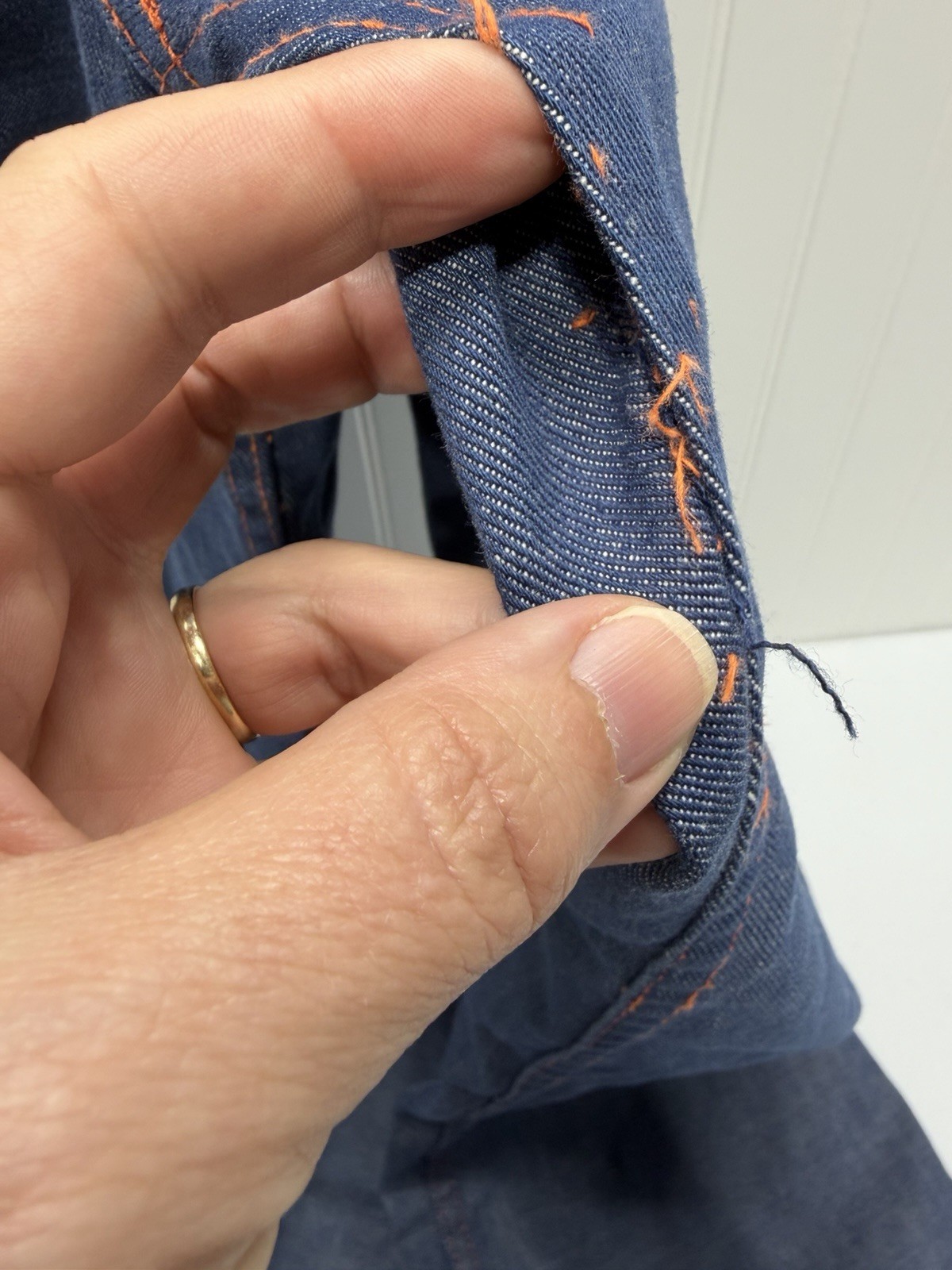 Turtle Bax Denim Overalls 5/6 Sanforized Need Repair