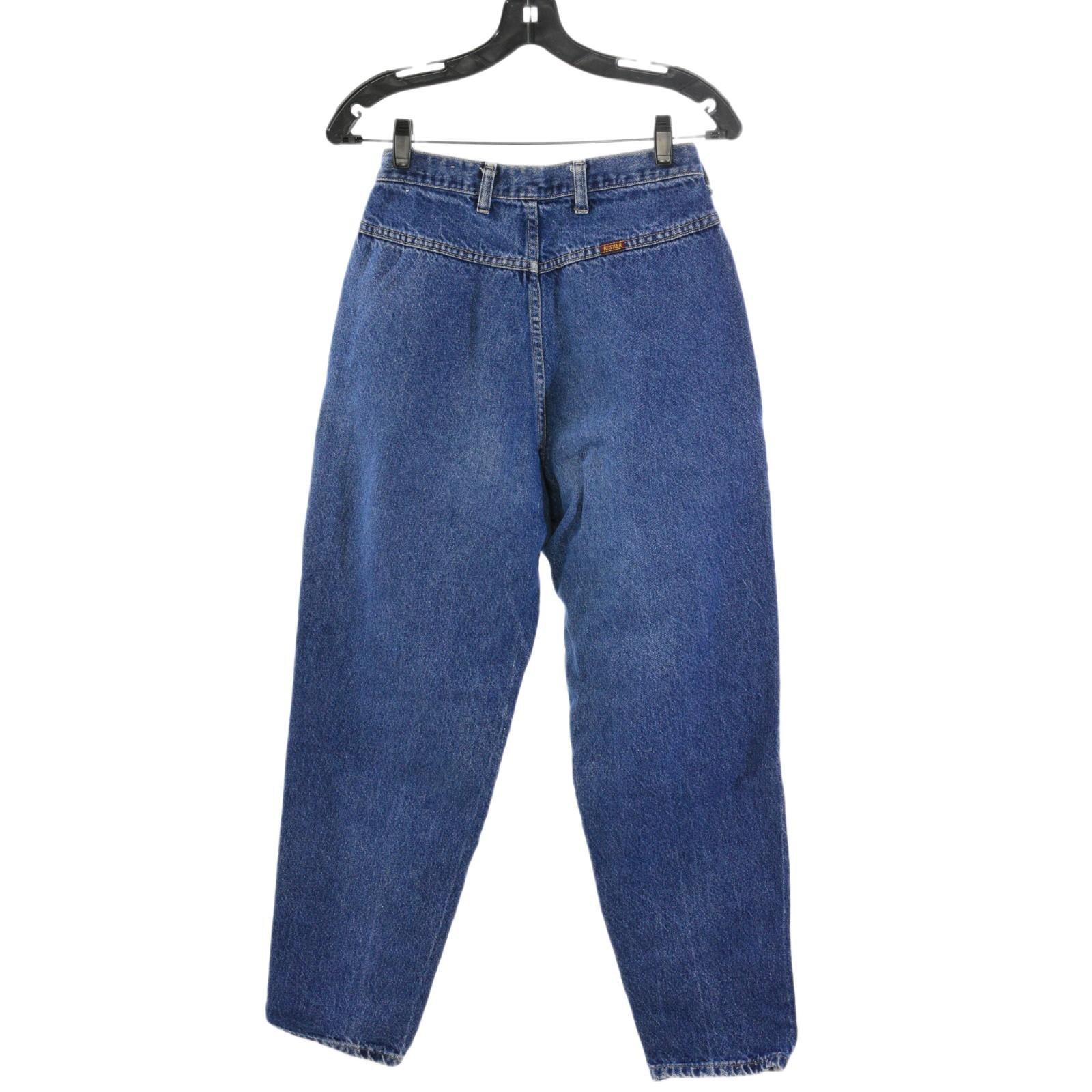 80s Vintage Dark Wash High Rise Pleated Tapered Leg Blue Denim Jeans Size 10