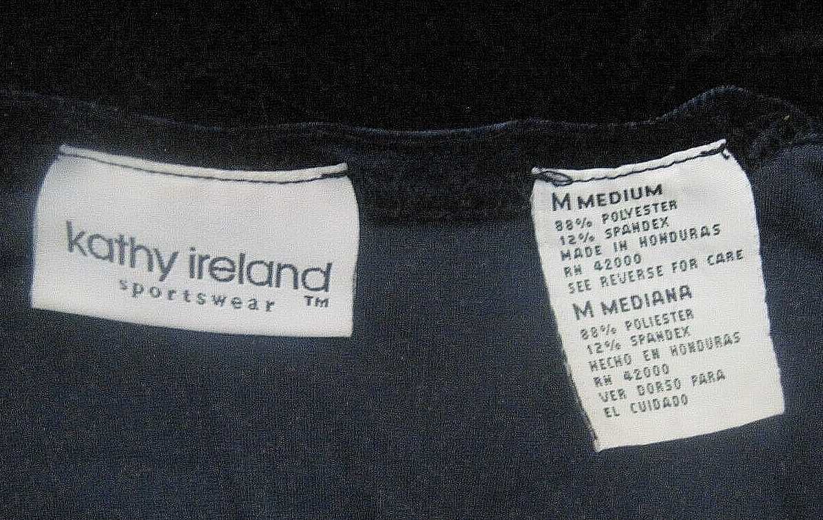 Kathy Ireland Women’s Medium Dark Blue Velvet Top Short Sleeves Round Neck