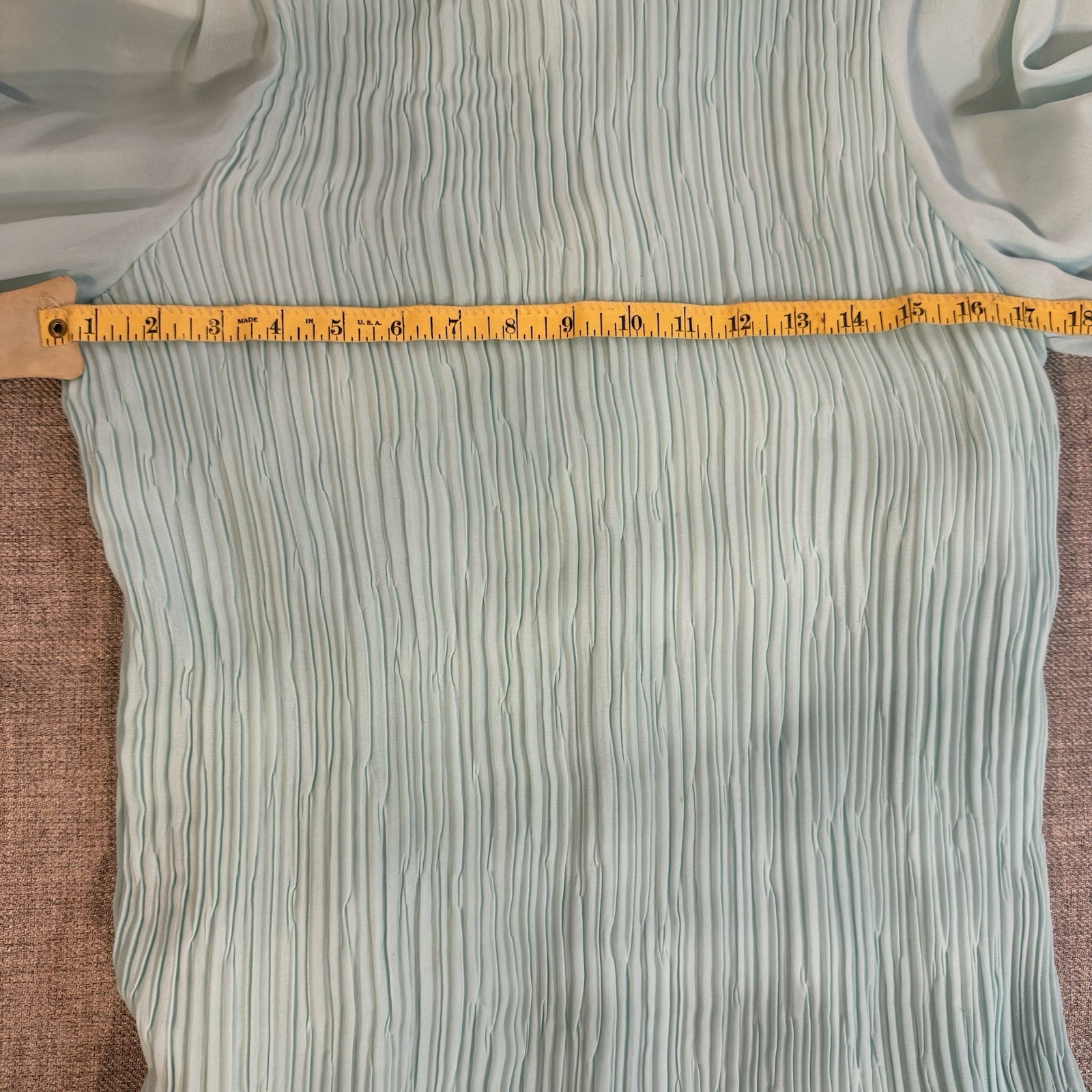 Vintage 70s Seafoam Green Sheer Tiered Prairie Boho Midi Dress Romantic Sz8